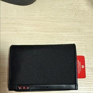 Tumi Black Textured Card Holder